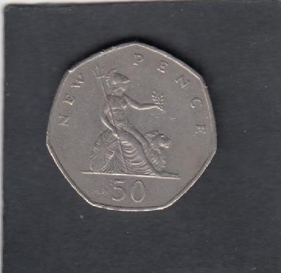 Beschrijving: 50 Pence ELIZABETH II